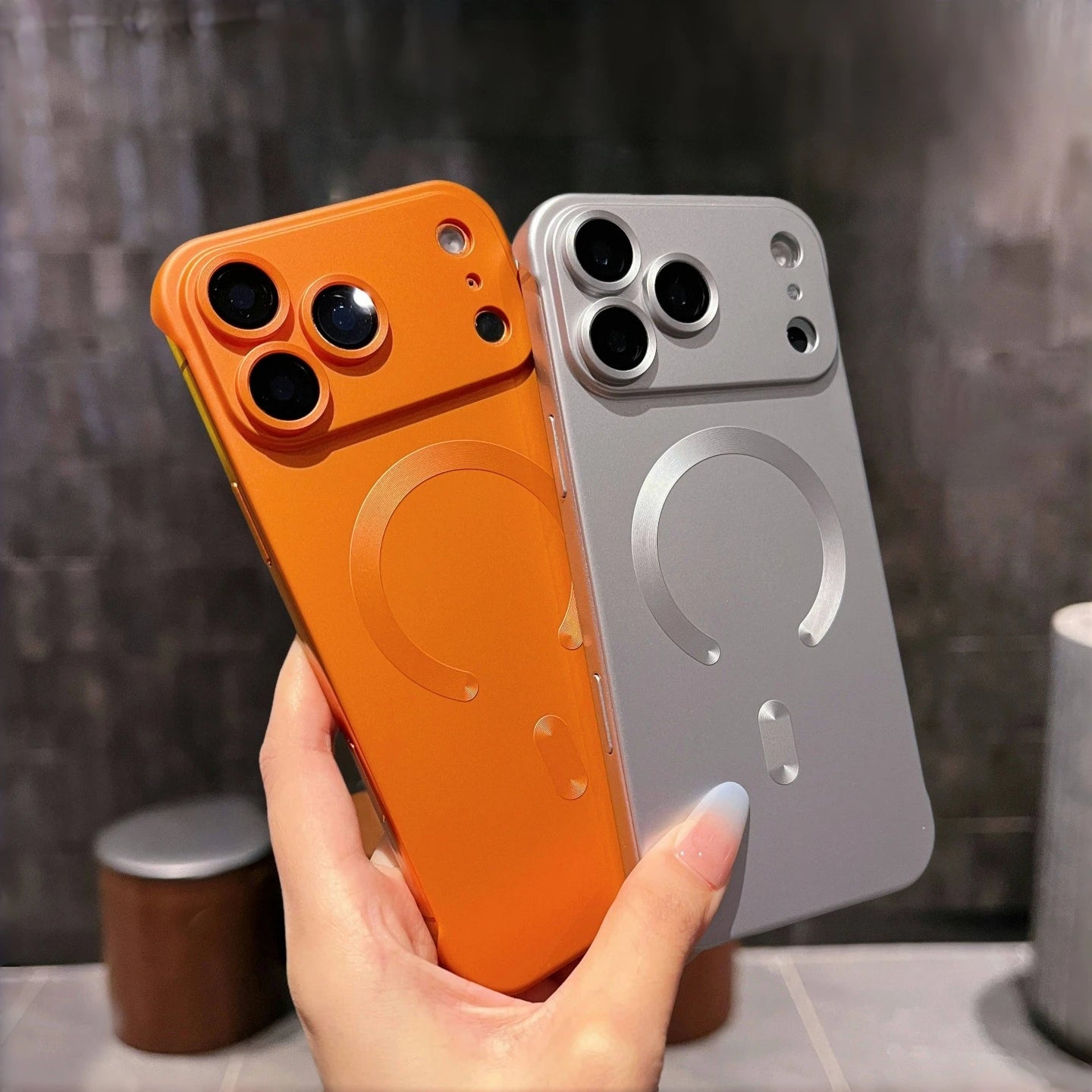 Ultra Thin PC Magsafe Case for iPhone 17 11 12 13 14 15 16 Pro Max Plus iPhone Air Frameless Shockproof Camera Protector Cover