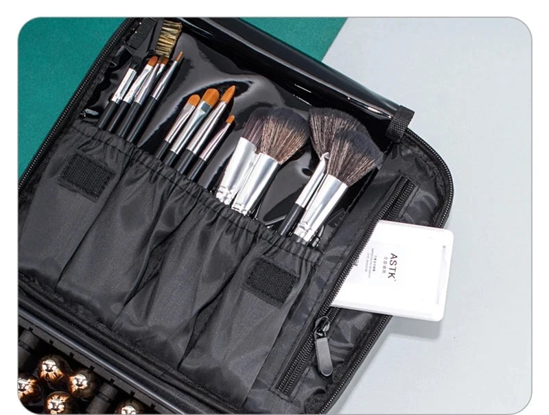 Female PU Leather Profession Makeup Case Nail Tool Suitcase For Women Cosmetics Box Beautician Cosmetics Organizer Storage Case