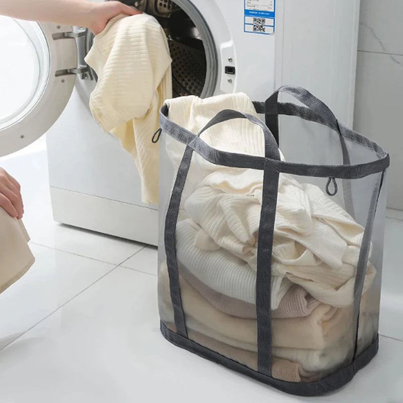 Collapsible Laundry Hamper with Reinforced Handle for Bathroom Clothes Basket Dirty Laundry Basket Home Organization Supplies