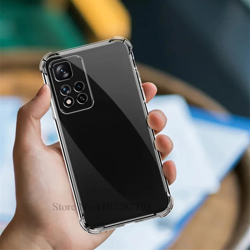 Clear Cover For Xiaomi Redmi Note 10 11 12 4G 10s 11s 12s 12 Pro A1 A2 Plus 10 2022 10C 12C 13 13C 5G Transparent Silicone Case