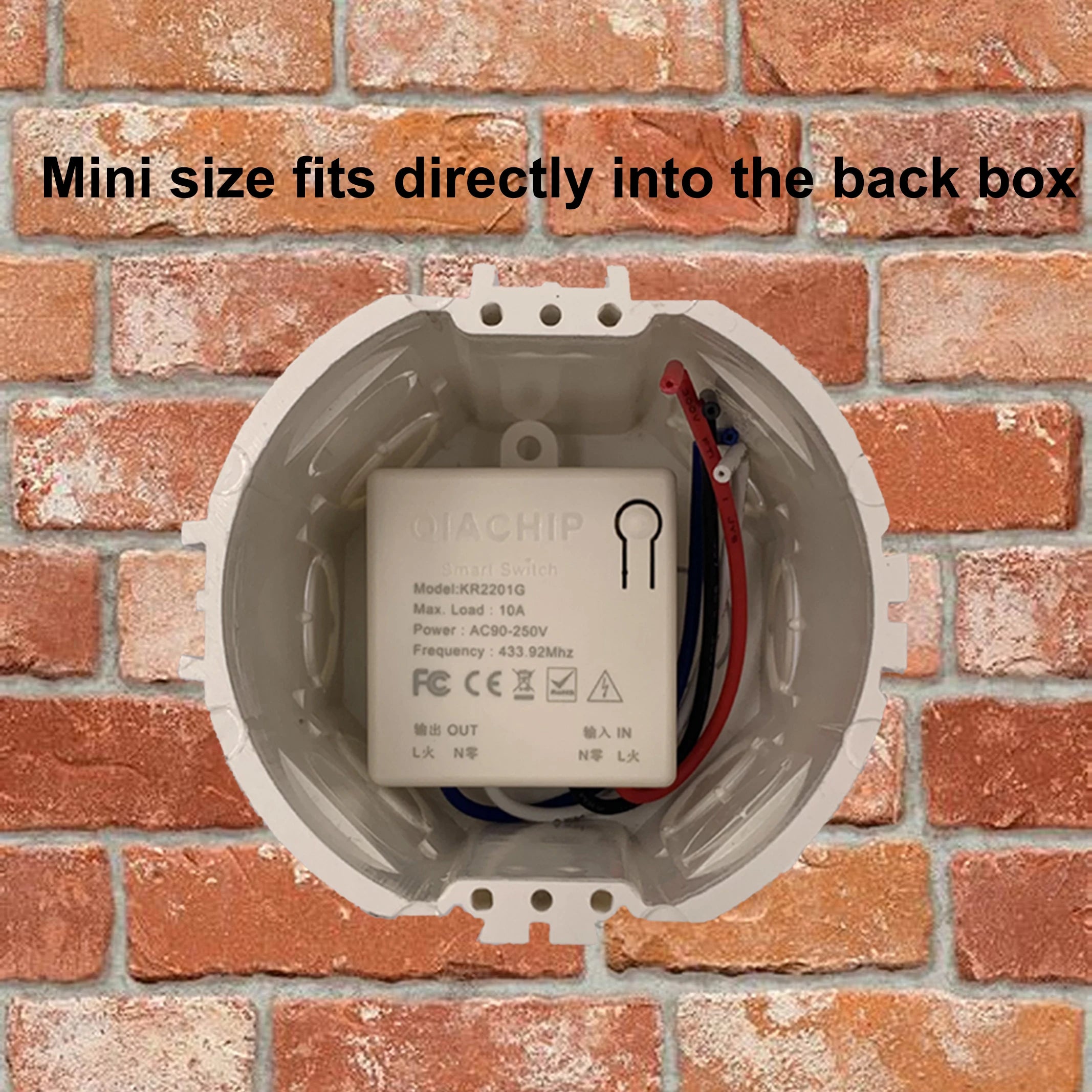 QIACHIP Wireless Smart Switch Light RF 433Mhz Wall Panel Switch with Remote Control Mini Relay Receiver 220V Led Light Lamp Fan