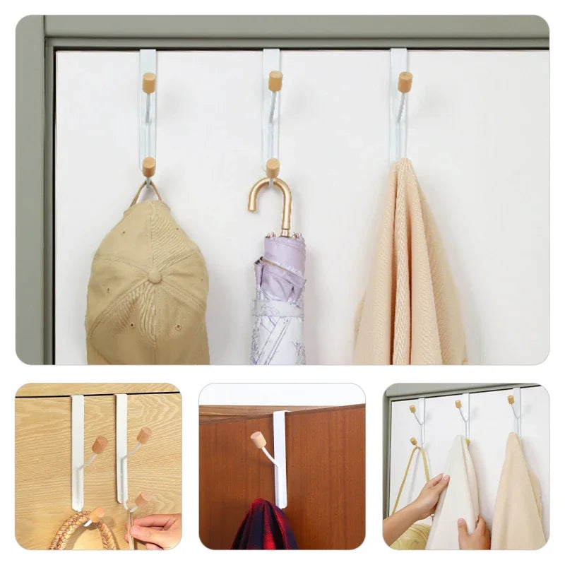 Bedroom Hook Behind the Door Coat Hanger Clothes Hanging Rack Home Storage Organization Door Back Purse Handbag Holder Hat Hook