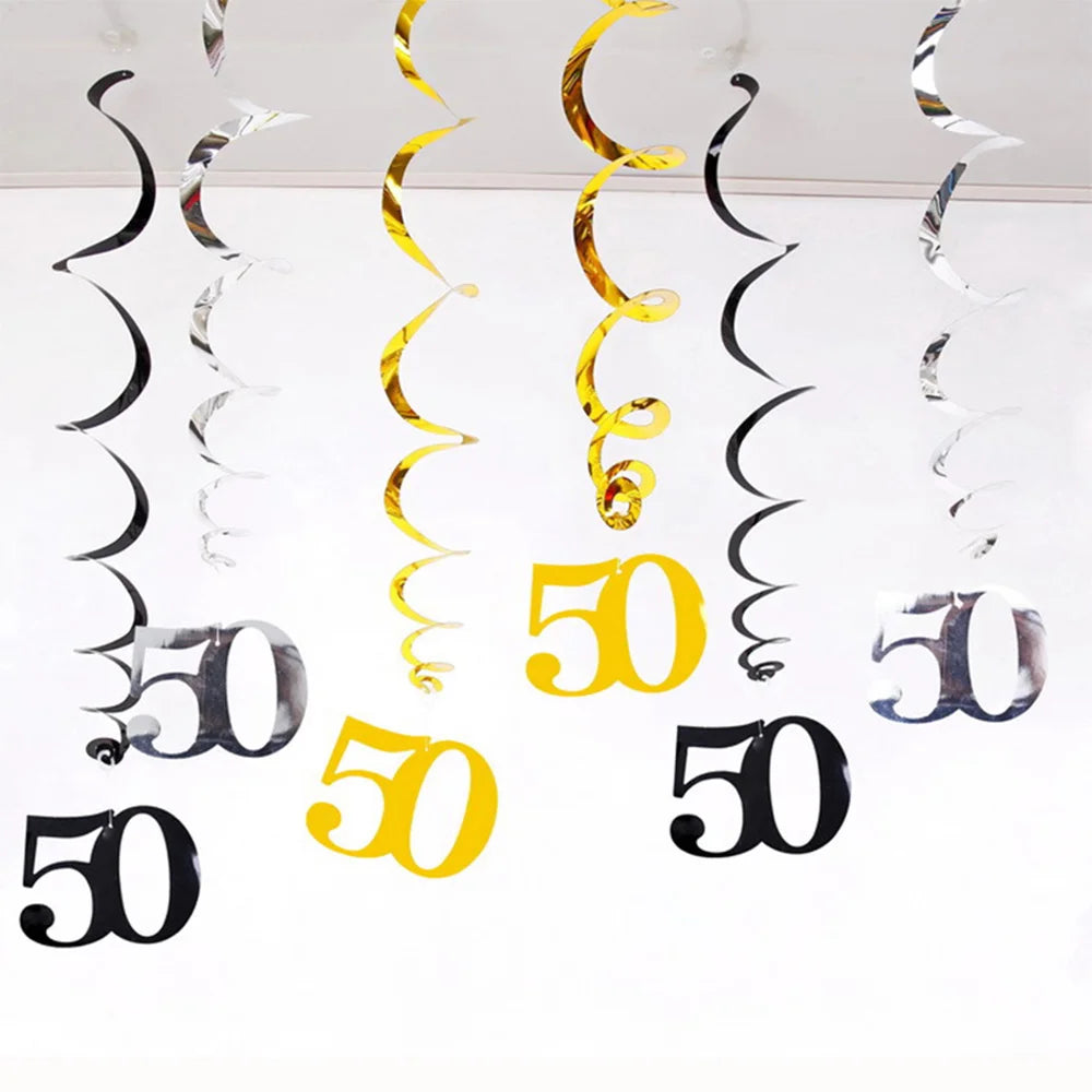 50th Birthday Party Supplies for Men Women Black and Gold 50 Years Old Party Paper Plates Cups Napkin Tablecloth Tableware Decor