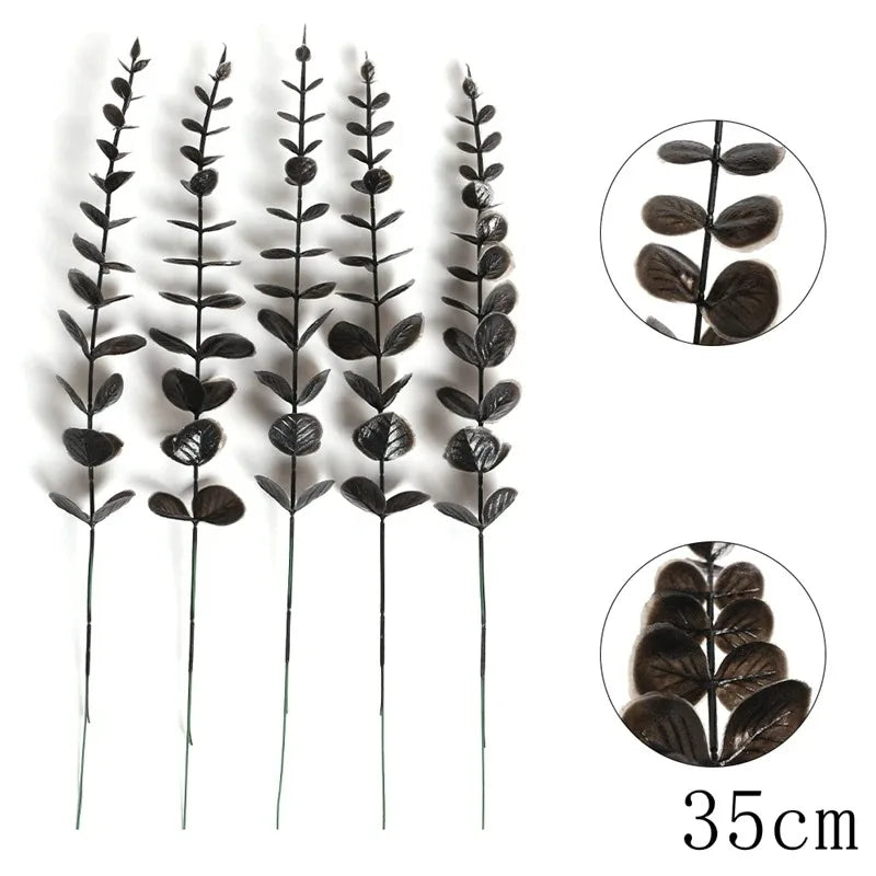 5/10pcs Eucalyptus Stems Artificial Eucalyptus Leaves for Home Room Flowers Bouquet Wedding Decoration Christmas Decortion