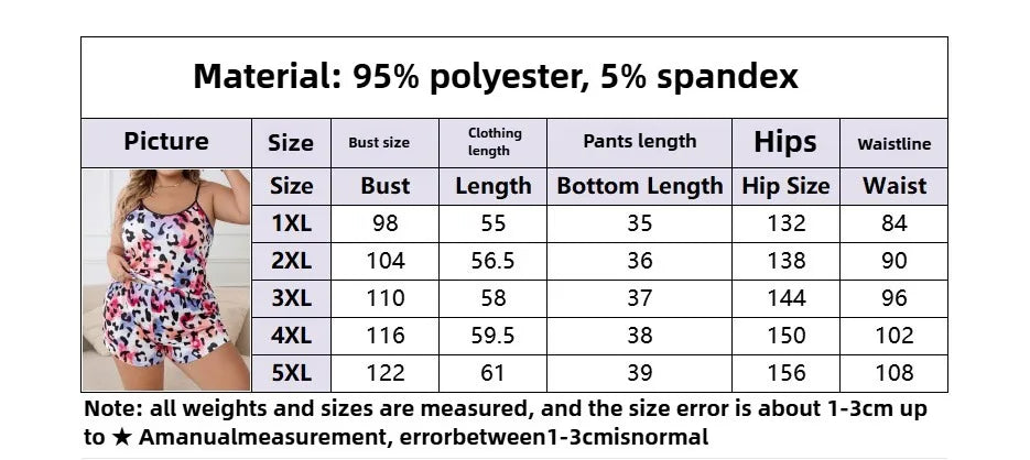 Big Size Summer Pajamas Plus Size Women Pijama Set Sexy Women Sleeveless Sleepwear Woman Women's Sleep Lounge Underwear