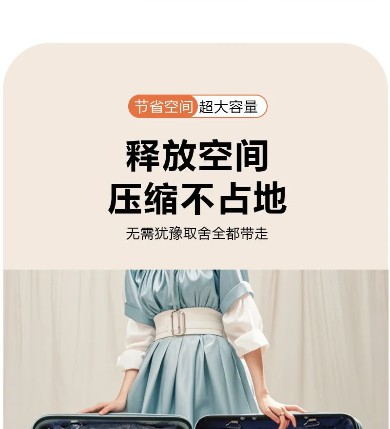 5-pieces Hand Roll Vacuum Compression Bag, Clothing Duvet Cover Storage Bag Business Travel No Need for Vacuum Compression Bag