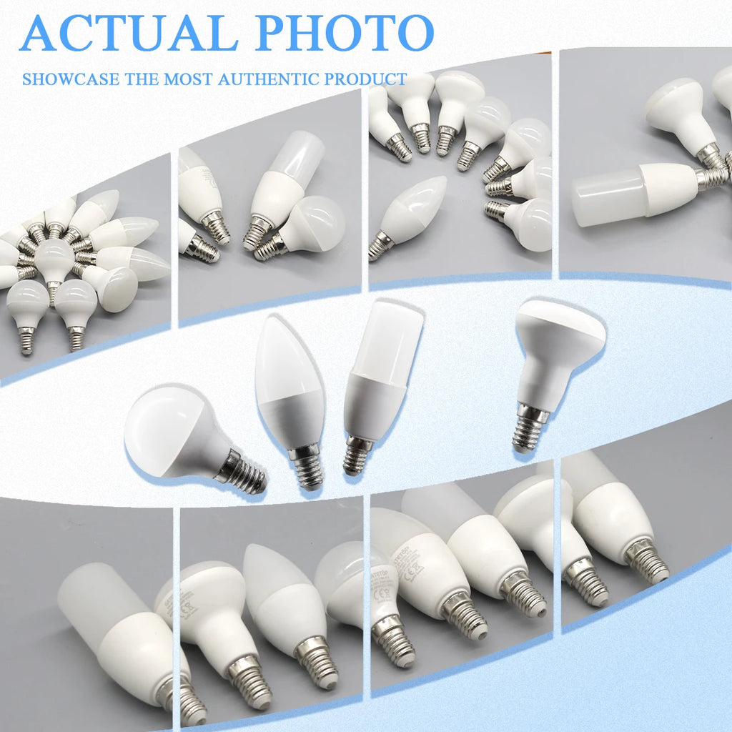 10PCS 3W 6W 9W LED Candle Bulb E14 LED Lamp Indoor Warm Cold White Light AC 220V 240V Led Light Bulb Home Decor Chandelier