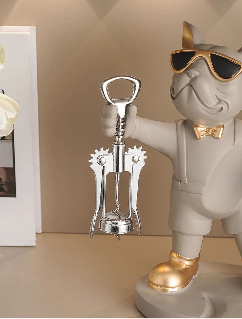 French Bulldog Wine Holder Resin Wine Racks Countertop Wine Stand Wine Bottle Holder Wine Bottle Rack Home Office Decor