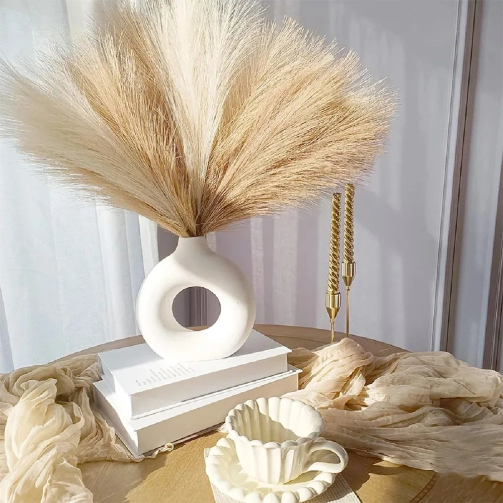 15Pc 55CM Artificial Pampas Grass Decor Bohemian Reed for DIY Floral Table Arrange Flower Wedding Home Christmas Decoration