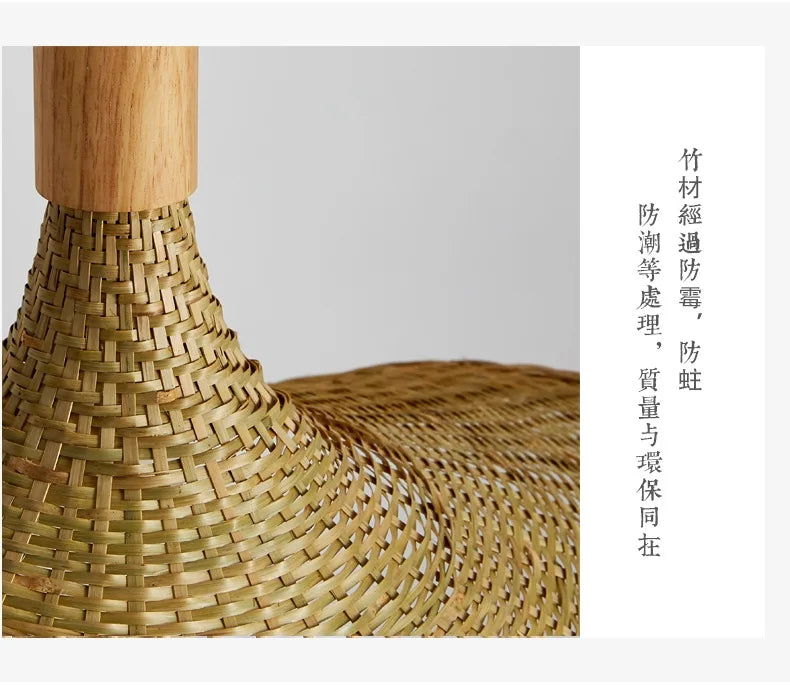 Bamboo Hanging Lamp Pendant Ceiling Light Rattan Wicker Lustre Hand Knit Braiding Suspended Home Dining люстра потол