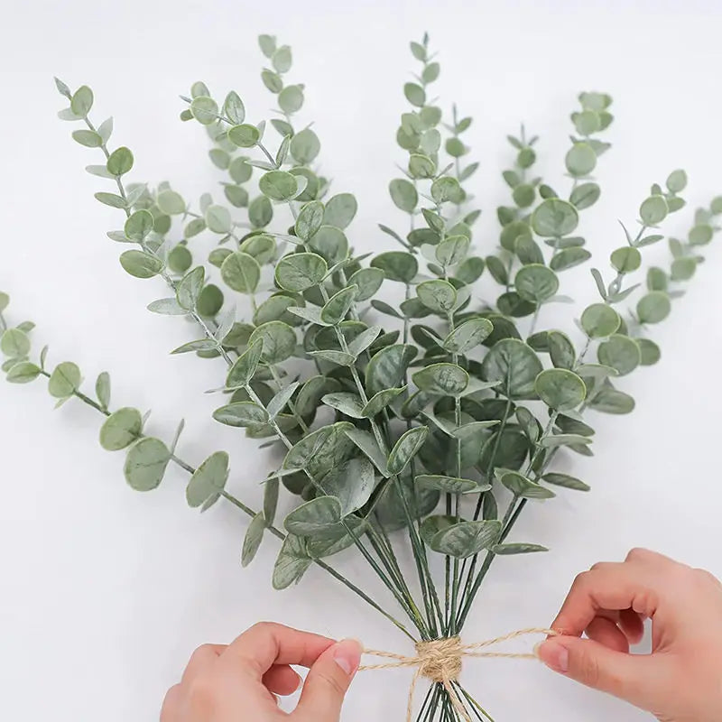 5/10pcs Eucalyptus Stems Artificial Eucalyptus Leaves for Home Room Flowers Bouquet Wedding Decoration Christmas Decortion