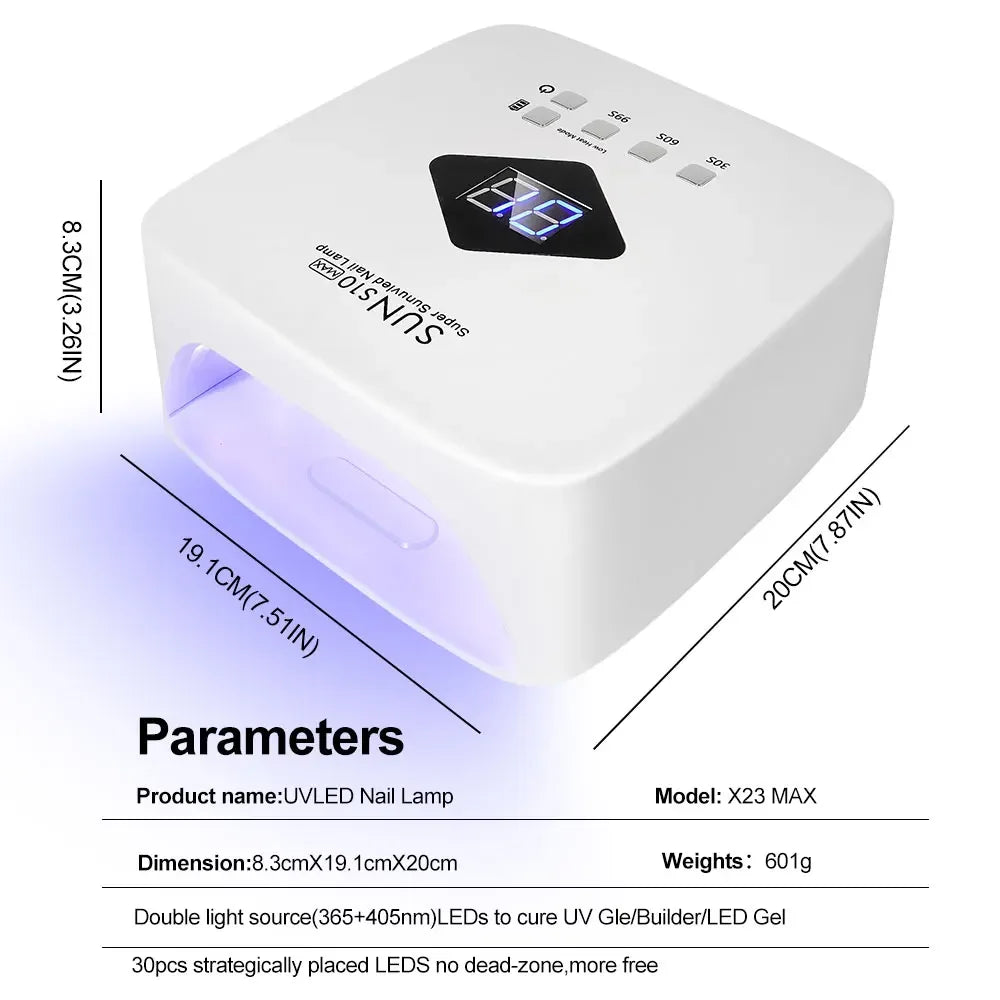 Professional Rechargeable UV LED Nail Lamp Cordless UV Light for Gel Nail Machine with Removable Bottom 4 Timer SettingNail Tool