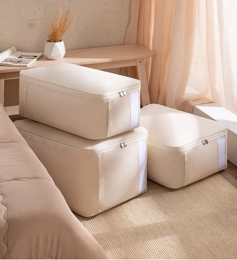 SRETNO Oxford Fabric Storage Bag Cotton Quilt Storage Bags, Clothes Storage Organizer Moving and Packing Luggage Bag Travel Bags