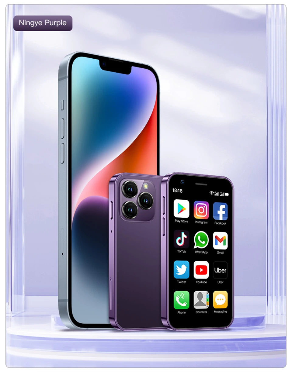 SOYES XS16 Mini Android10.0 Smartphone 4G Network 2GB RAM 16GB ROM 3" Display 5MP Camera Dual SIM With Play Store WhatsAPP