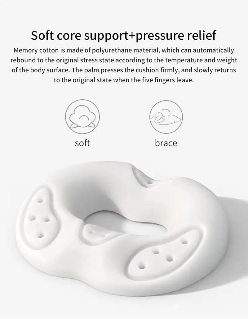 Breathable Comfortable Office Chair Memory Foam Seat Non Slip Orthopedic Prostate Cushion for Tailbone Sciaticaback Pain Relief