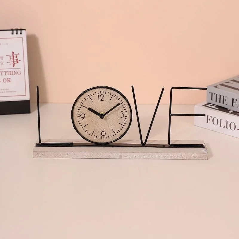 Multifunction Desktop Clock Holiday Party Background Decoration Supplies for Home Bedroom Living Room Decoration Gift