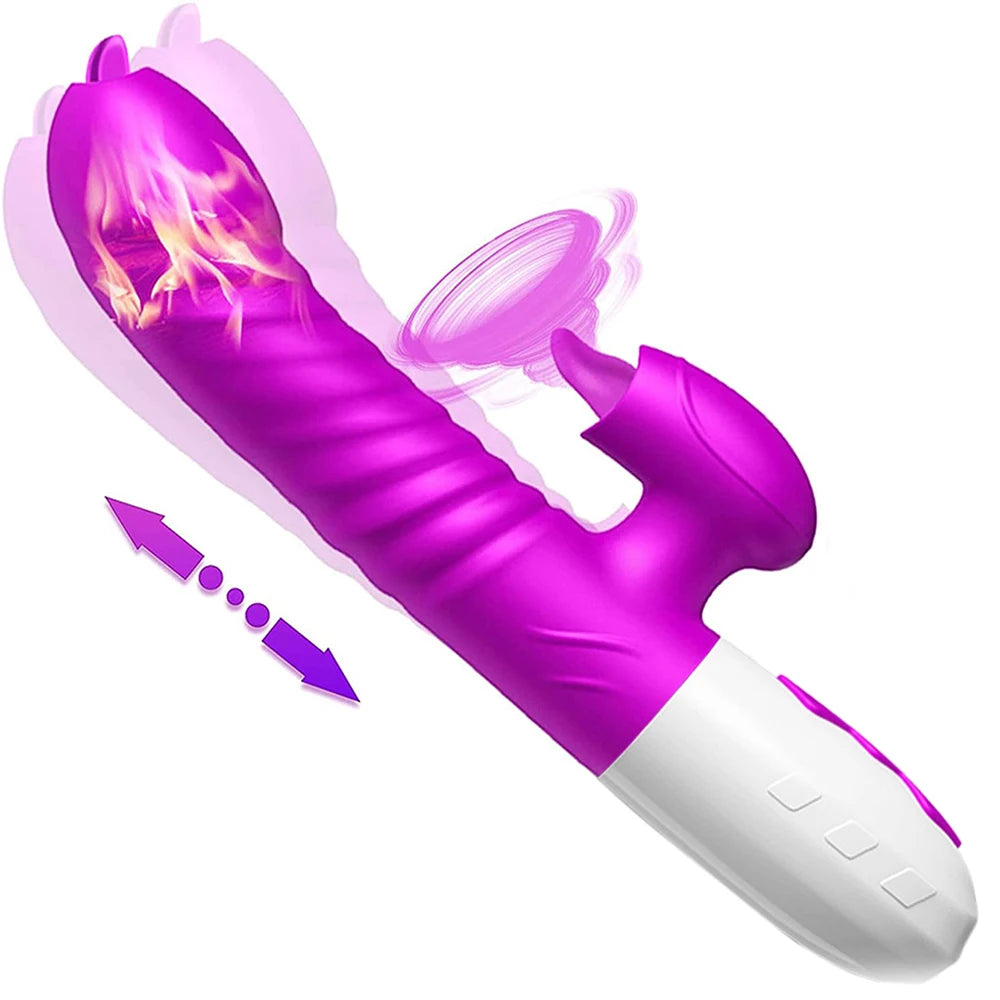 Fast Orgasm Vibrator Dildo For Women Licking Heating Vibrators Clitoris G-Spot Stimulator Vibro Female Clit Sucker Adult Sex Toy