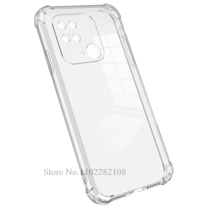 Clear Cover For Xiaomi Redmi Note 10 11 12 4G 10s 11s 12s 12 Pro A1 A2 Plus 10 2022 10C 12C 13 13C 5G Transparent Silicone Case