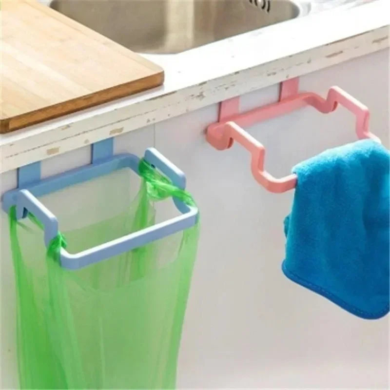 Garbage Hanging Bag Kitchen Trash Storage Rack Bag Hook Scouring Pad Dry Shelf Holder Kitchen Organizer Dish Rack