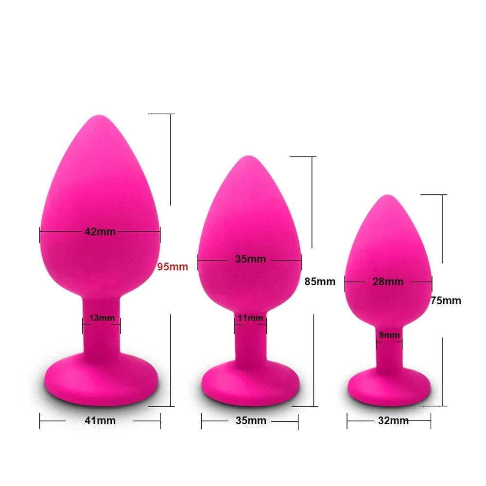 4pcs Soft Silicone Anal Plug Mini Erotic Bullet Vibrator Butt Plug Sex Toy for Men Women Gay Couples Anal Prostate Stimulator