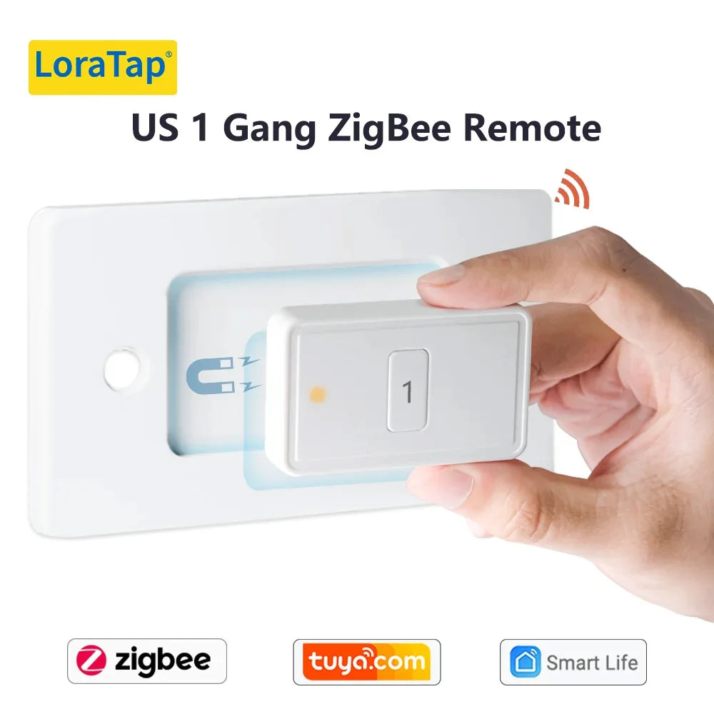 LoraTap ZigBee 3.0 Wireless 14 EU US Push Button Remote Tuya Scene Automation Control Switch Smart Life App Hub Need