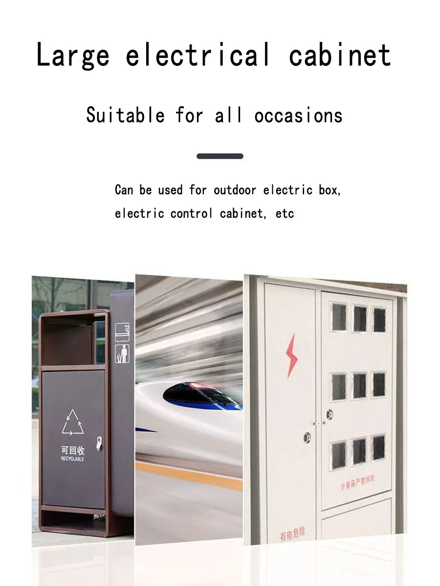 Stainless Steel Triangle Locker Telescopic Security Lock For Doors Triangle Electric Cabinet Dustbin Locks Pull Tongue Mailbox