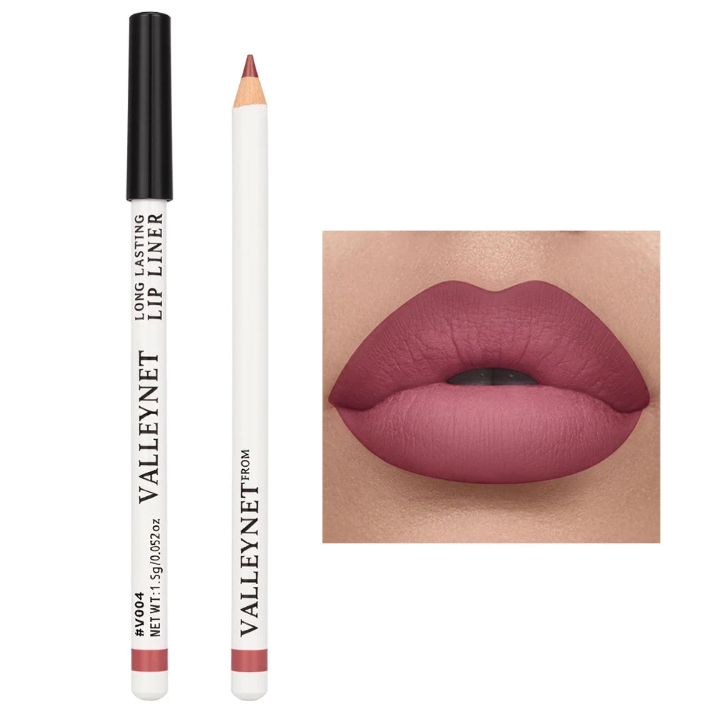 3pcs/set Lip Liner Eyeliner Set  Long Lasting Matte Waterproof Lipstick Lip Liner Women's Lip Makeup, Matte Lip Liner