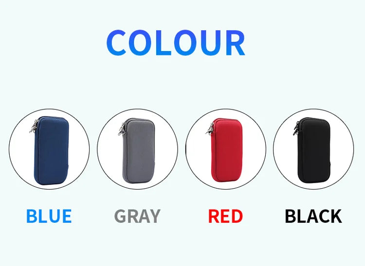 Universal Neoprene Zipper 4.7-7.2inch Mobile Phone Bag For iPhone Samsung Xiaomi Huawei Shockproof Cellphone Storage Bag