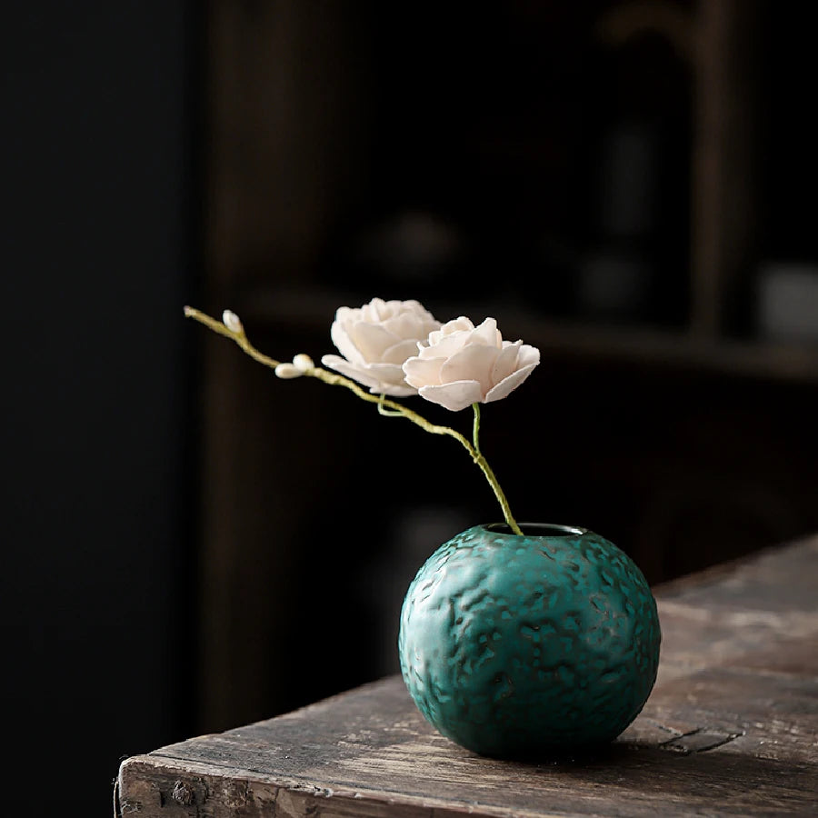 Vintage Vase Hydroponic Green Plant Simulation Flower Desktop Utensils Living Room Office Decoration Ornaments