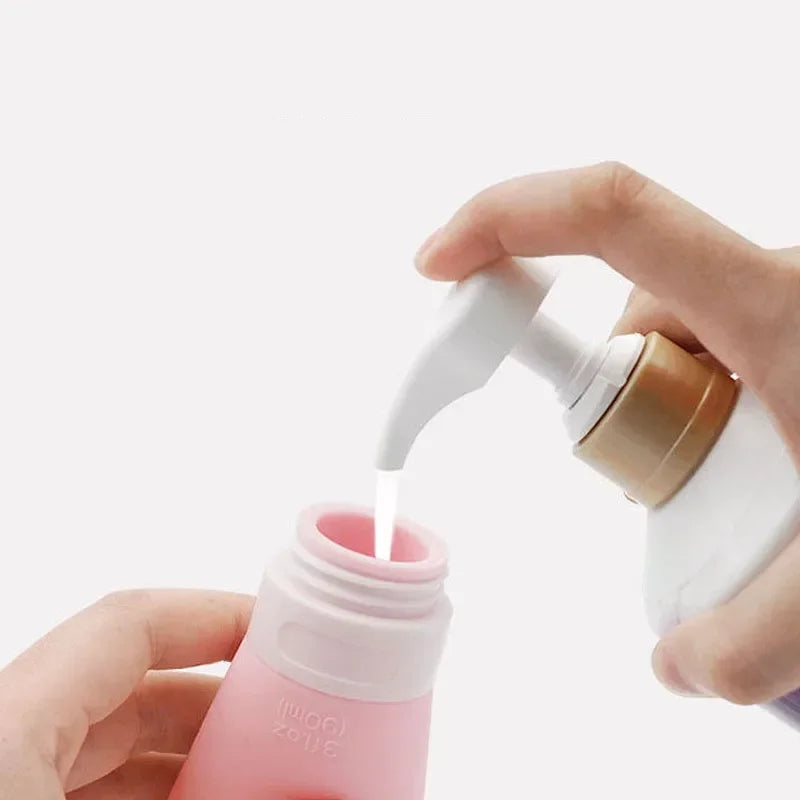 4Pcs/Set Refillable Bottle 60ml Soft Lotion Container Squeeze Tube Empty Bottle Portable Travel Shampoo Bottle