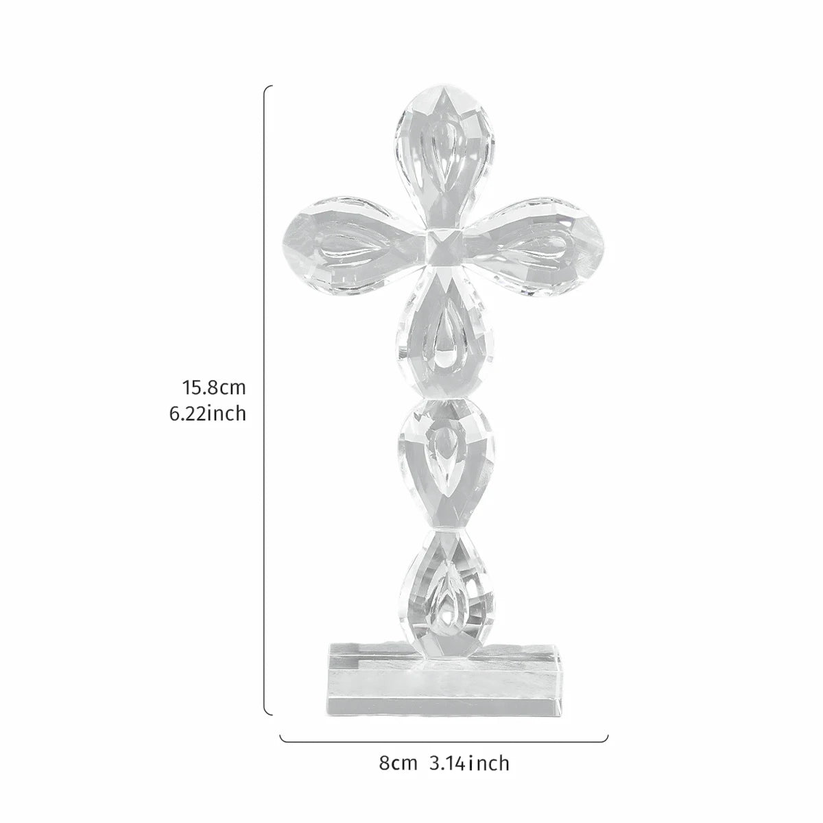 1PC Love Angel and Cross Prism Shaped Glass Crafts, Window Sills Sun Catcher Ornament Prism Light Catching Decorative Crafts