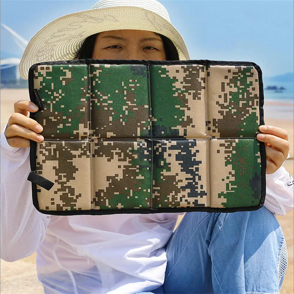 Seat Cushion Outdoor Portable Waterproof Oxford Cloth Beach Mat Comfort Foldable Seat Foam Pad For Outdoor Activities Camping