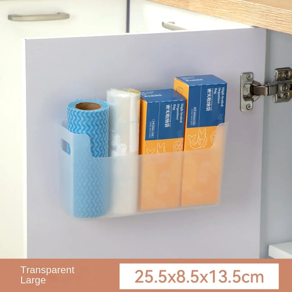 Non Perforated Cling Film Rack Inside Cabinet Wall Shelf Shelves Spice Rack Dish Drying Rack Cabinet Door Organiser for Kitchen