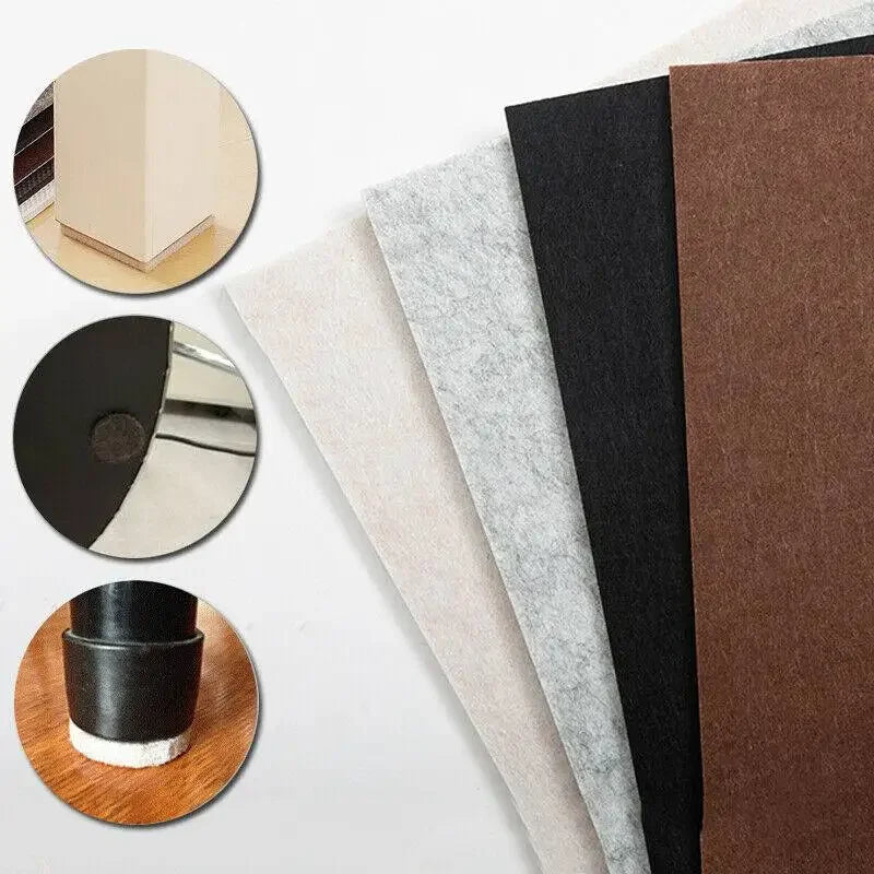 Self Adhesive Furniture Felt Sheets Anti Scratch Felt Pad Hardwood Floor Protector Cuttable DIY Shape Felt Mat for Table Chair