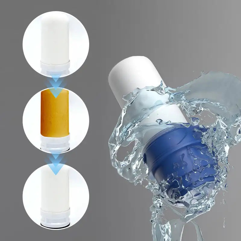 Universal Faucet Water Purifier with Adapters & Filter Elements Kitchen Tap Water Filters Detachable Washable Filtration Devices