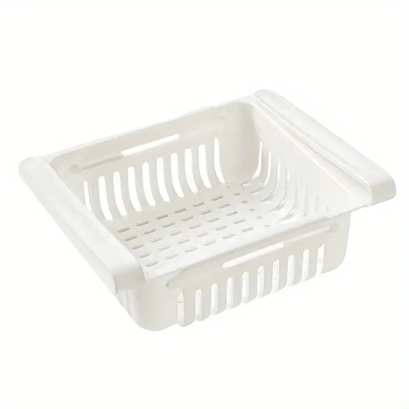 Expandable Kitchen Refrigerator Storage Rack Multifunctional Drawer Storage Basket with Drainage Function