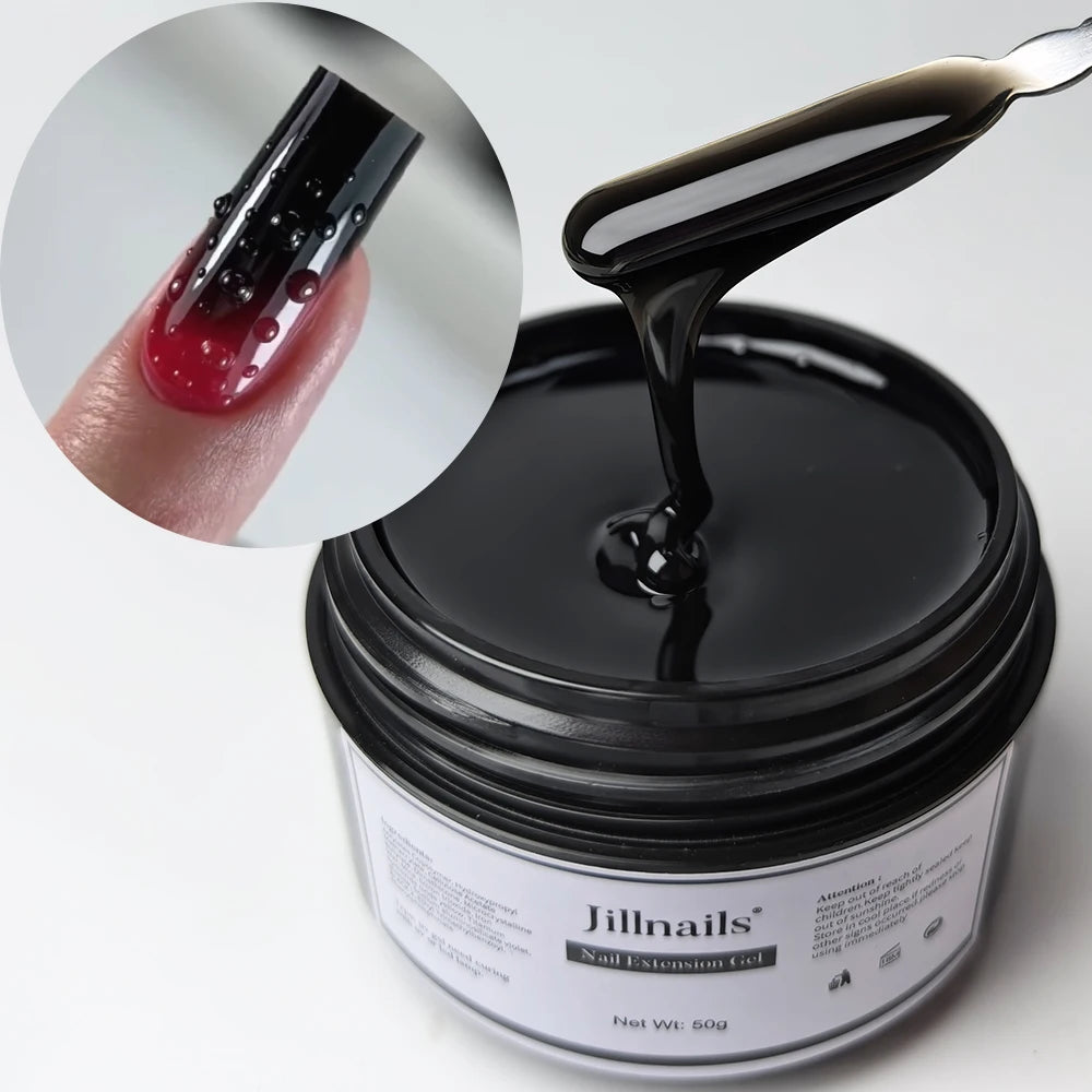 Jillnails Dusty Pink Nude Gel Nail Builder 50G Burgundy Shimmer Builder UV Gel for Nails Extension