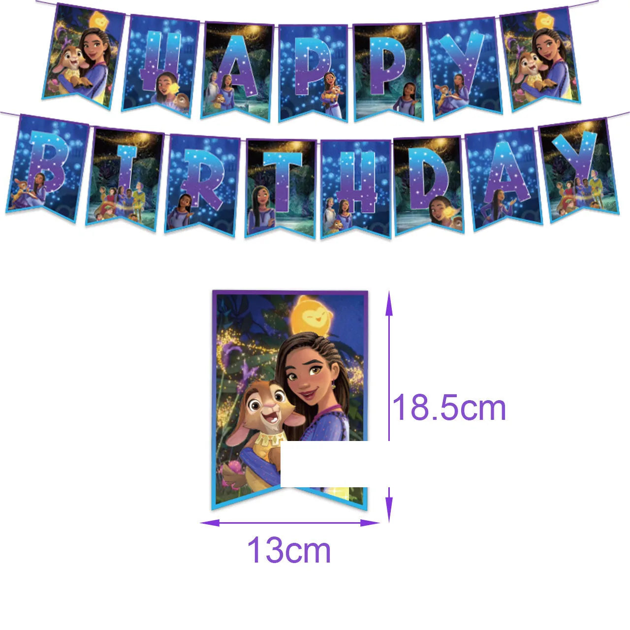 Cartoon Wish Birthday Party Decorations Asha Goat Balloons Disposable Tableware Plate Straw Napkin Princess Baby Shower Supplies