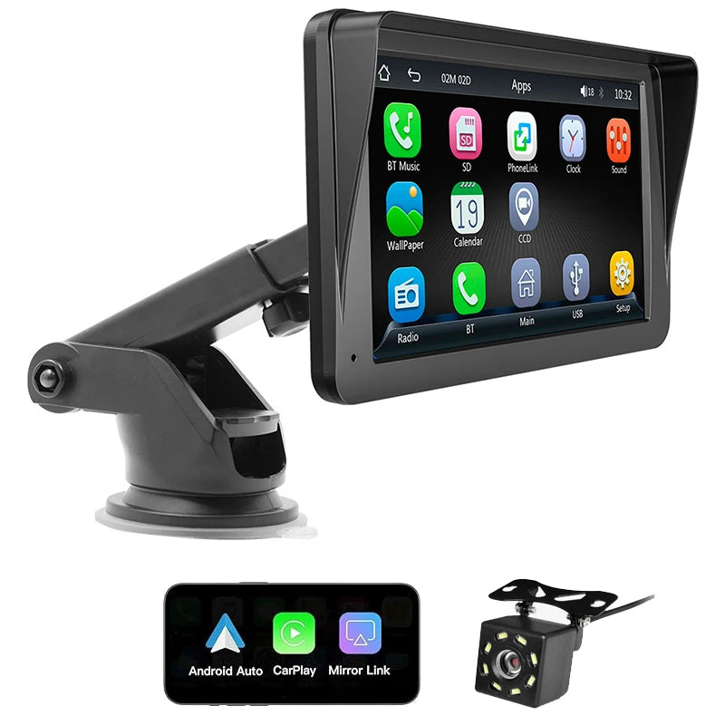 Portable Multimedia Player Touch Screen for Car with Apple CarPlay Android Auto Bluetooth Radio Car Intelligent Systems MP5