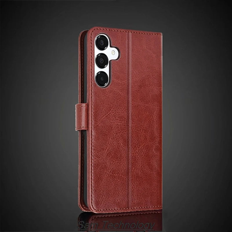 Card Holder Cover Case for Samsung Galaxy A16 Pu Leather Flip Cover Retro Wallet Phone Case Business Capa Fundas Coque
