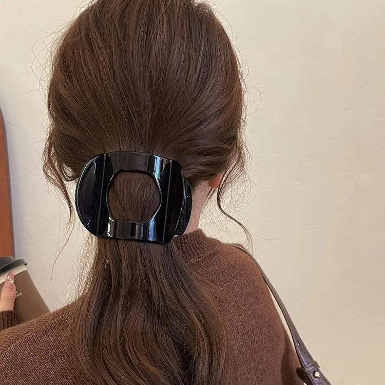 2025 New Korean Style French Flat Hair Clip Claws Hair Accessories Women's Spring Clip Leopard Hair Clip Top Simple Headpiece