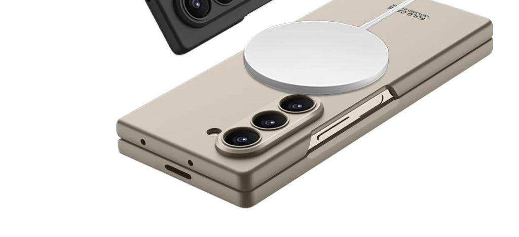 Magnetic Wireless Charging Phone Case For Samsung Galaxy Z Fold 7 6 5 Ultra-thin With Glass Film Z Fold7 Fold6 Protective Cover