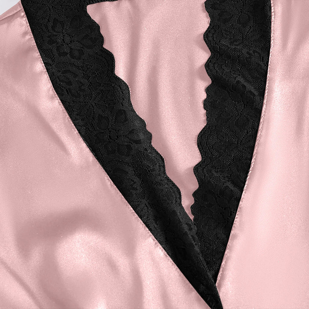 4-Piece Set Ladies' Sleepwear Sexy Sleepwear Women Suspender With Chest Cushion Nightgown Bathrobe Home Wear Women'S Pajamas