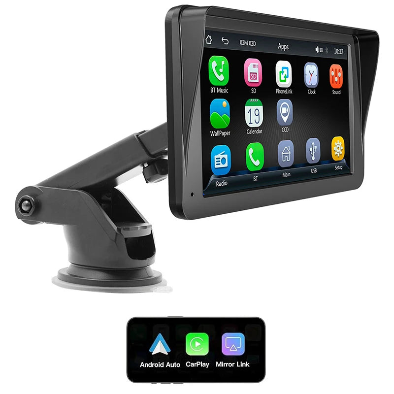 Portable Multimedia Player Touch Screen for Car with Apple CarPlay Android Auto Bluetooth Radio Car Intelligent Systems MP5