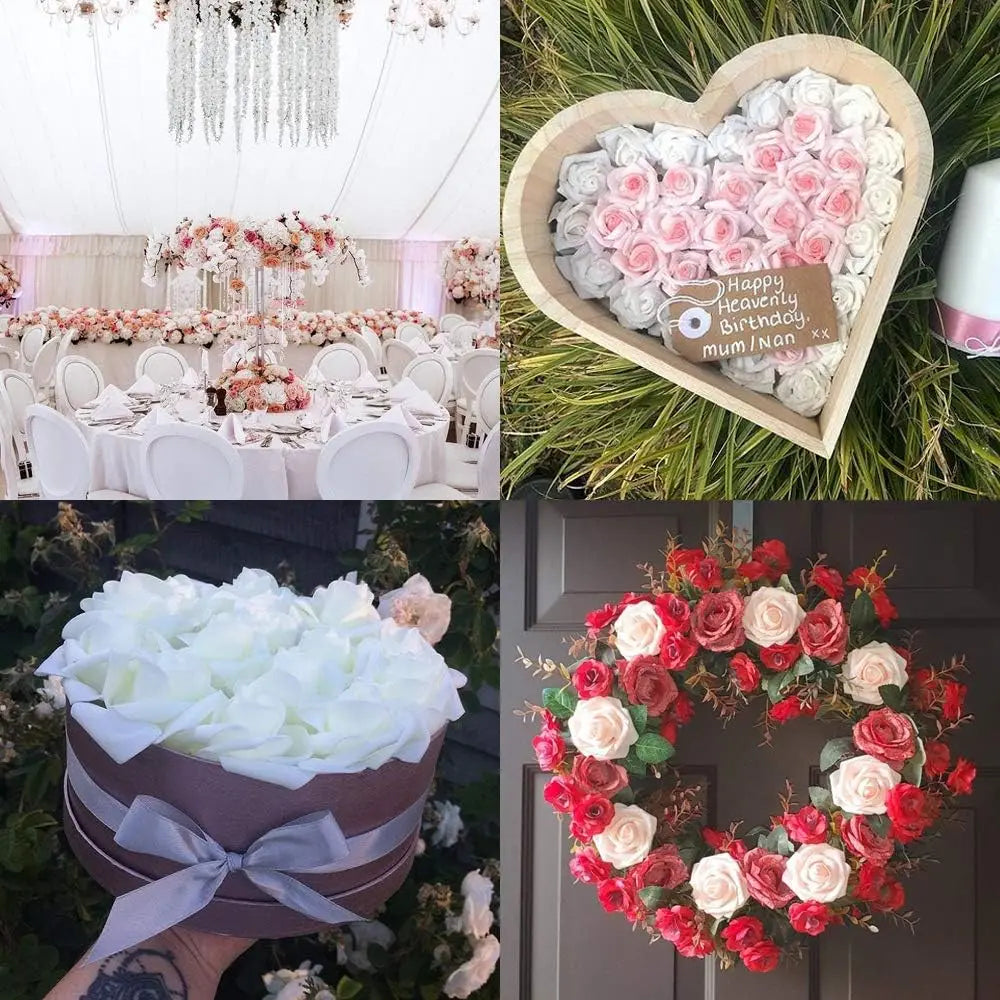 PE Foam Roses Artificial Flowers Wedding Bride Bouquets Festival Decor DIY Gift Wreath Home Table Outdoor Garden Party Hot Sales