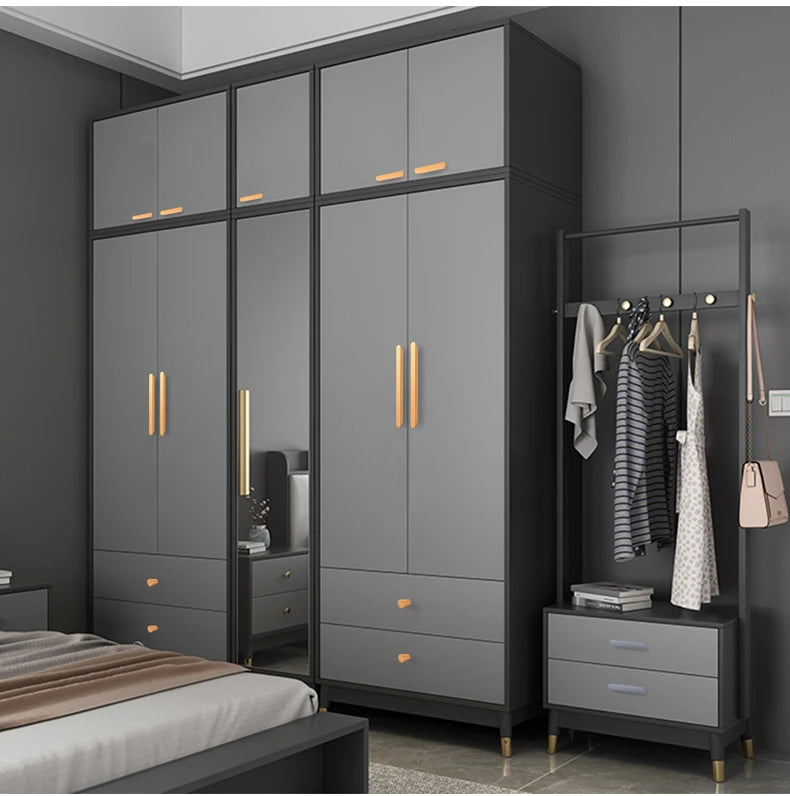Modern style wardrobe cabinet bathroom cabinet black pulls drawer handles furniture cupboard aluminum alloy handle