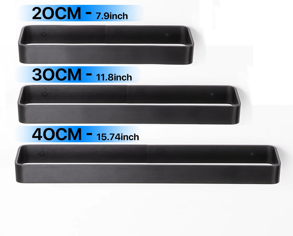 Bathroom Towel Rack Towel Holder 20/30/40CM Black Towel Bar No drill Wall Mount Stainless Steel Kitchen Cabinet Storage