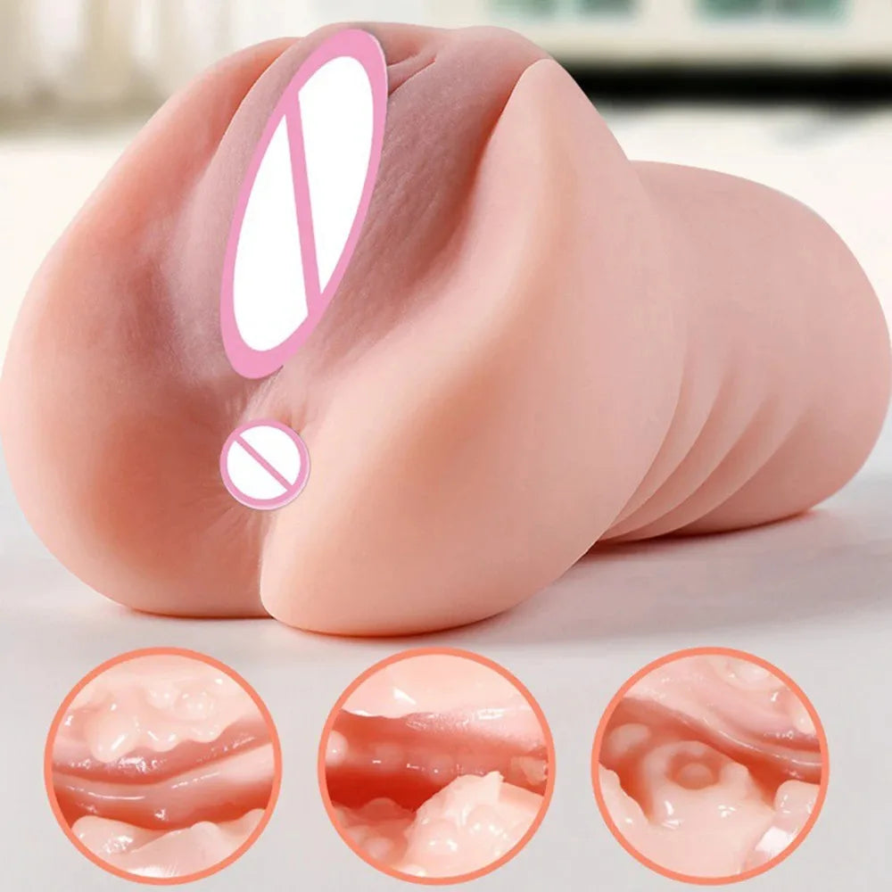 Male Masturbator Cup Oral Sex Real Vaginal Pocket Cat Oral Sex Adult Male Artificial Texture Stimulating Sex Toy For Men 18+