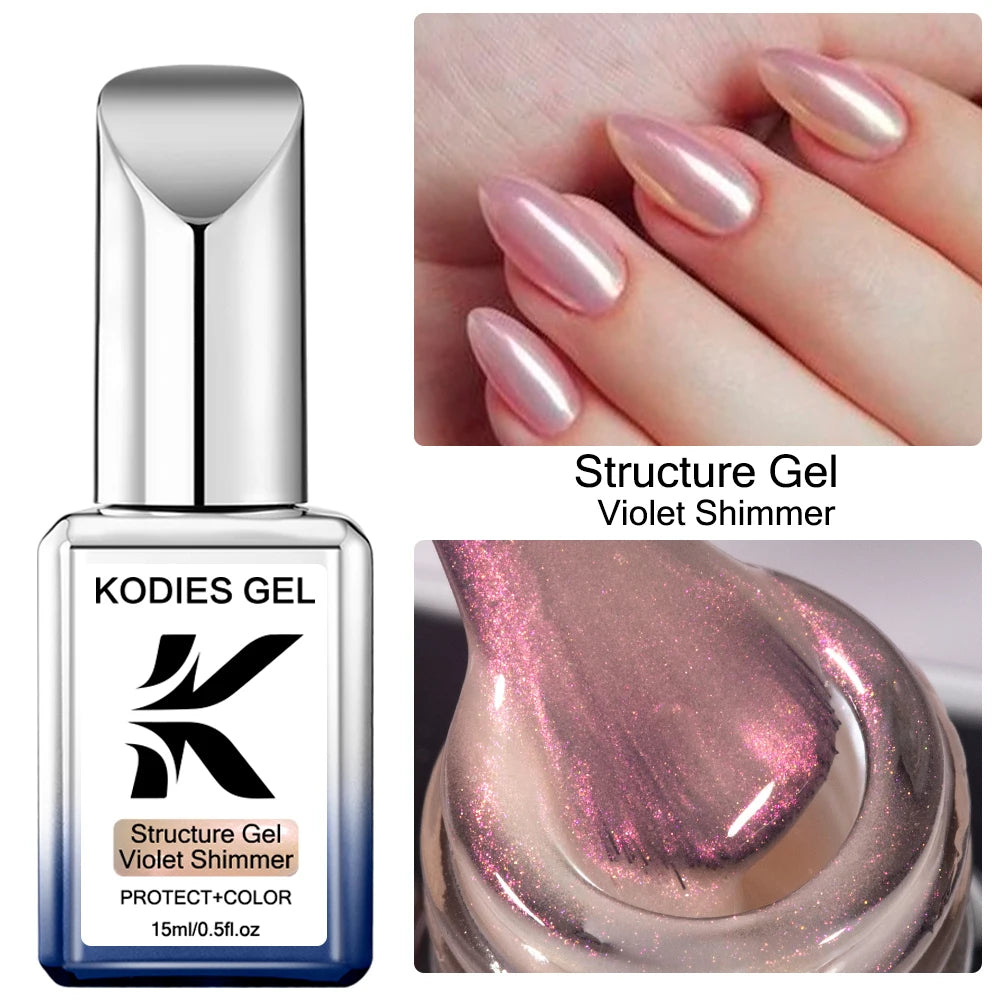 KODIES GEL Milky White Gel Polish Structure Rubber Base Gel Nail Polish 2 IN 1 Milk Opal Semi Permanent Primer Gellak Manicure