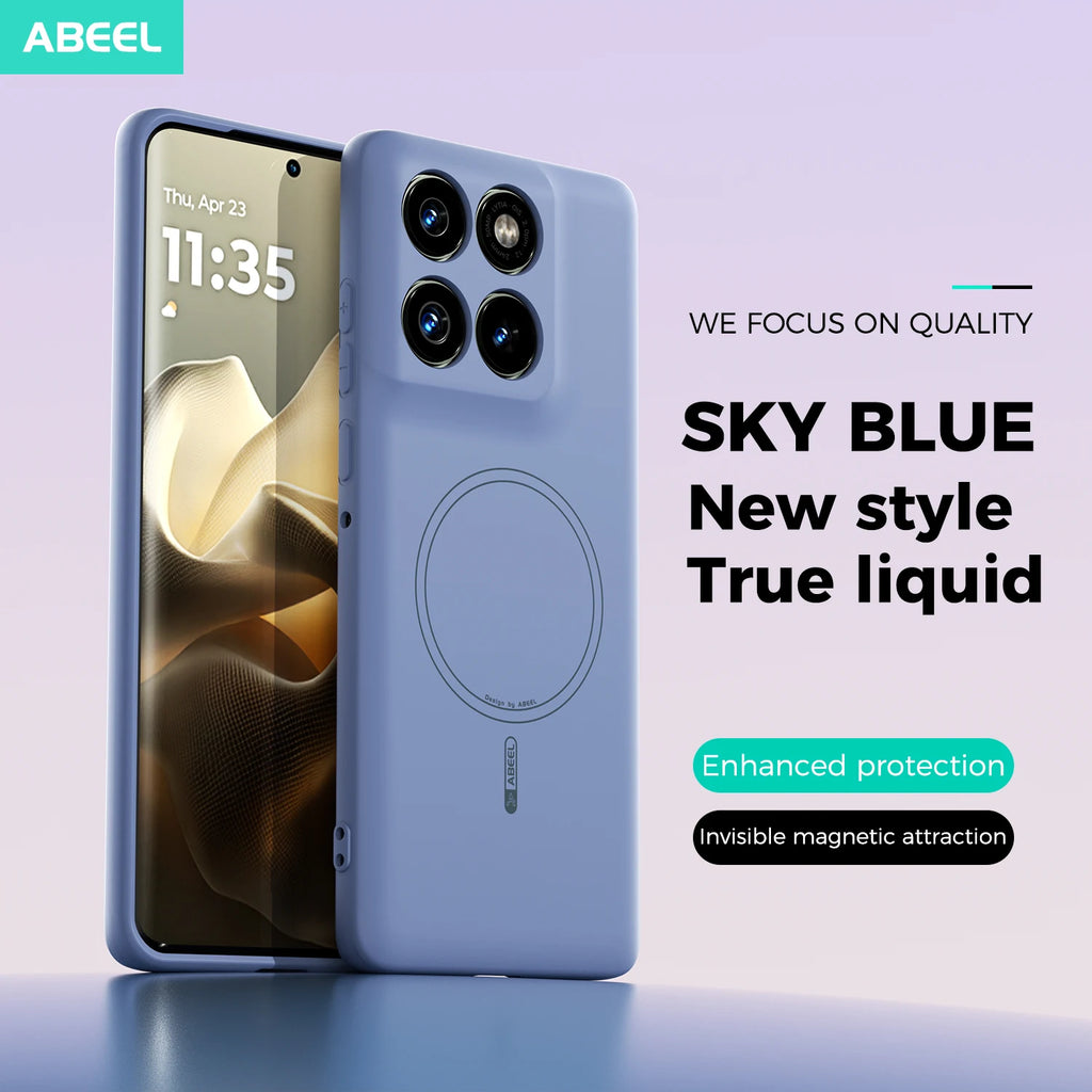 For Motorola Moto Edge 60 Pro Case Hand Feel Liquid Silicone Magsafe Soft Mobile Phone Cover